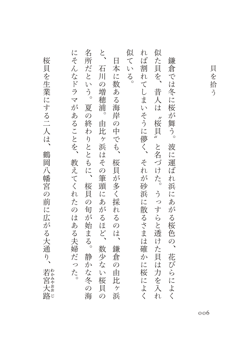「貝を拾う 」（送料込）